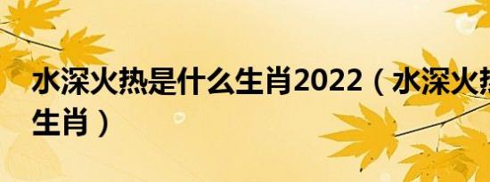 水深火热是什么生肖2022（水深火热是什么生肖）