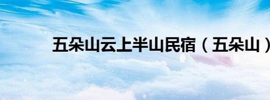 五朵山云上半山民宿（五朵山）