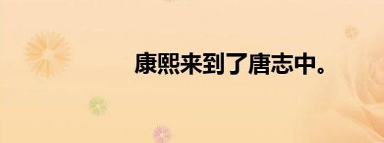 康熙来到了唐志中。