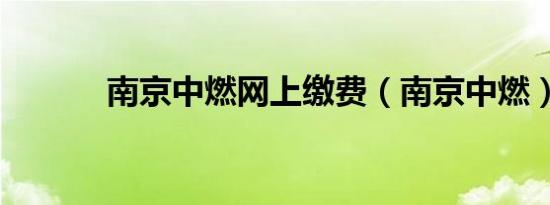 南京中燃网上缴费（南京中燃）