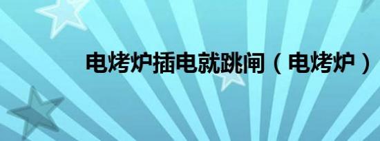 电烤炉插电就跳闸（电烤炉）