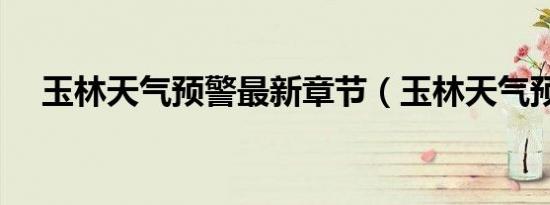 玉林天气预警最新章节（玉林天气预警）