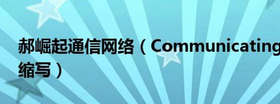 郝崛起通信网络（Communicating  Net的缩写）