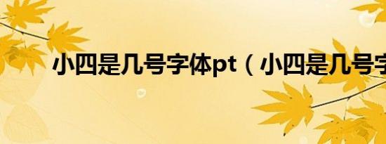 小四是几号字体pt（小四是几号字）