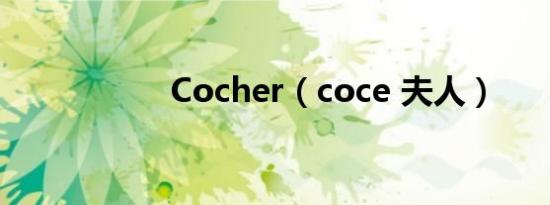 Cocher（coce 夫人）