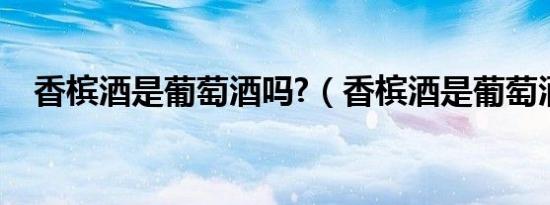 香槟酒是葡萄酒吗?（香槟酒是葡萄酒吗）