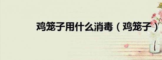 鸡笼子用什么消毒（鸡笼子）