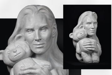 NYAA的一名毕业生使用Cappasity 3D平台雕刻Brooke Shields的肖像