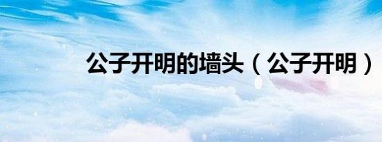 公子开明的墙头（公子开明）