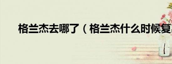 格兰杰去哪了（格兰杰什么时候复出）