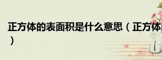正方体的表面积是什么意思（正方体的表面积）