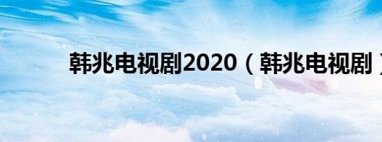韩兆电视剧2020（韩兆电视剧）
