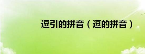 逗引的拼音（逗的拼音）