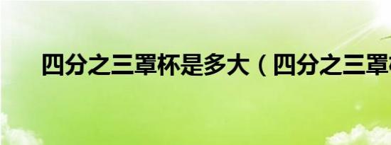 四分之三罩杯是多大（四分之三罩杯）