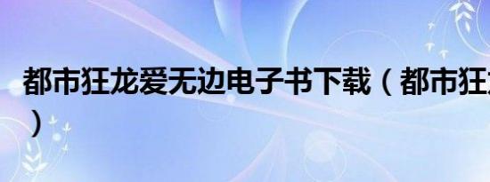 都市狂龙爱无边电子书下载（都市狂龙爱无边）