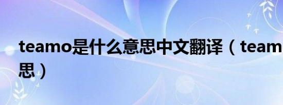 teamo是什么意思中文翻译（teamo什么意思）
