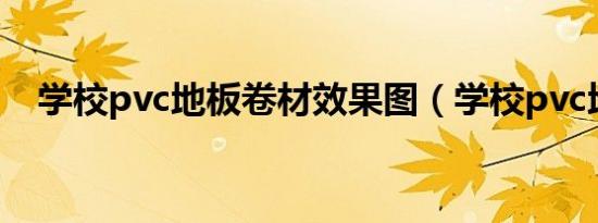 学校pvc地板卷材效果图（学校pvc地板）