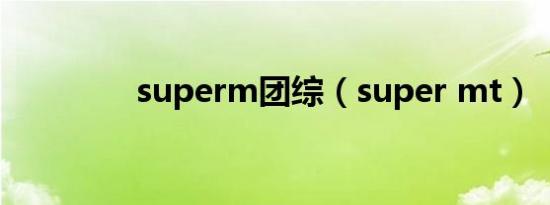 superm团综（super mt）