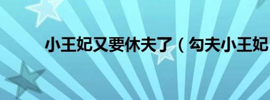 小王妃又要休夫了（勾夫小王妃）