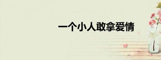 一个小人敢拿爱情