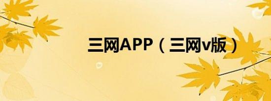 三网APP（三网v版）