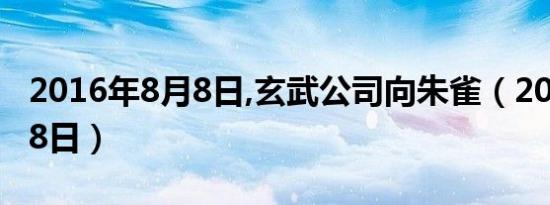 2016年8月8日,玄武公司向朱雀（2016年8月8日）
