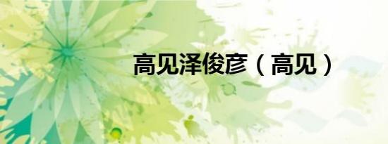 高见泽俊彦（高见）