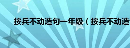 按兵不动造句一年级（按兵不动造句）