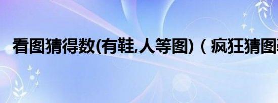 看图猜得数(有鞋,人等图)（疯狂猜图鞋子）