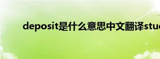 deposit是什么意思中文翻译stuck