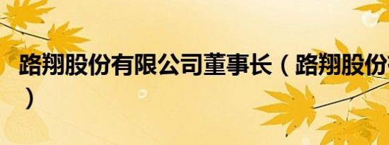 路翔股份有限公司董事长（路翔股份有限公司）