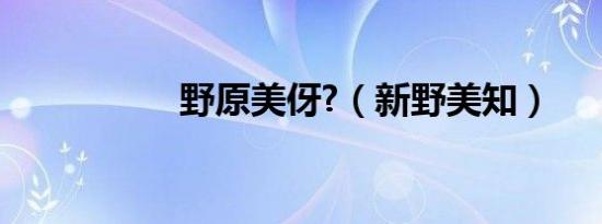 野原美伢?（新野美知）