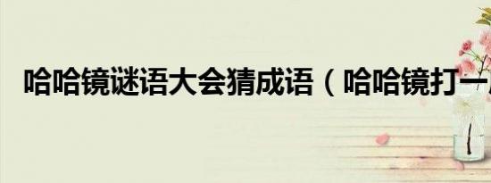 哈哈镜谜语大会猜成语（哈哈镜打一成语）