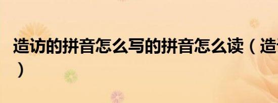 造访的拼音怎么写的拼音怎么读（造访的拼音）