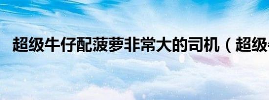 超级牛仔配菠萝非常大的司机（超级牛仔）