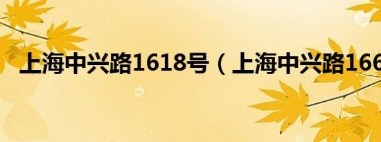 上海中兴路1618号（上海中兴路1666号）