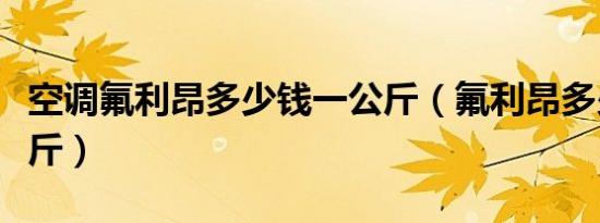 空调氟利昂多少钱一公斤（氟利昂多少钱一公斤）