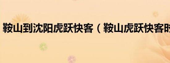 鞍山到沈阳虎跃快客（鞍山虎跃快客时刻表）