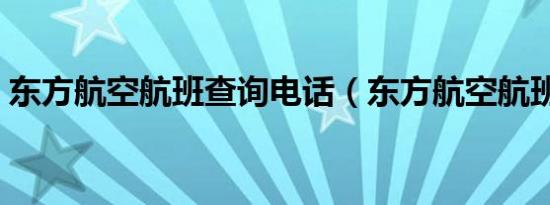 东方航空航班查询电话（东方航空航班查询）