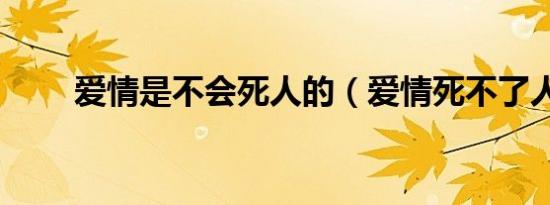 爱情是不会死人的（爱情死不了人）