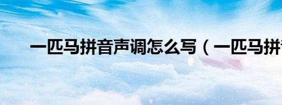 一匹马拼音声调怎么写（一匹马拼音）