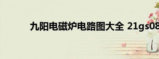 九阳电磁炉电路图大全 21gs08