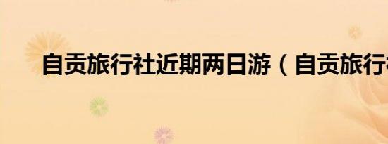 自贡旅行社近期两日游（自贡旅行社）