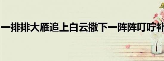 一排排大雁追上白云撒下一阵阵叮咛补充句子