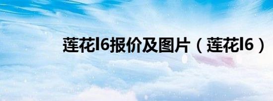 莲花l6报价及图片（莲花l6）