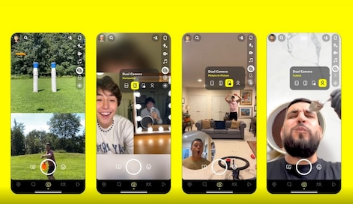 Snapchat带来了新的双摄像头功能
