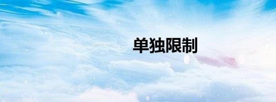 单独限制