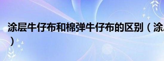 涂层牛仔布和棉弹牛仔布的区别（涂层牛仔布）
