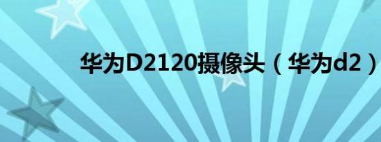 华为D2120摄像头（华为d2）