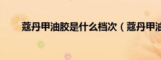 蔻丹甲油胶是什么档次（蔻丹甲油）